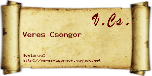 Veres Csongor névjegykártya